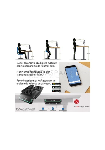 Tr Regula Desk Dandy - Elektrikli Yükseklik Ayarlı Çalışma Masası, Sıradışı Tasarım, Çift Motorlu, Bluetooth Genel Tr Regula Desk Dandy - Elektrikli Yükseklik Ayarlı Çalışma Masası, Sıradışı Tasarım, Çift Motorlu, Bluetooth Genel