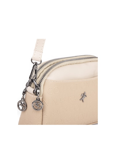 Nas Bag Kadın Mini Şık Çapraz Çanta Kum Gofraj