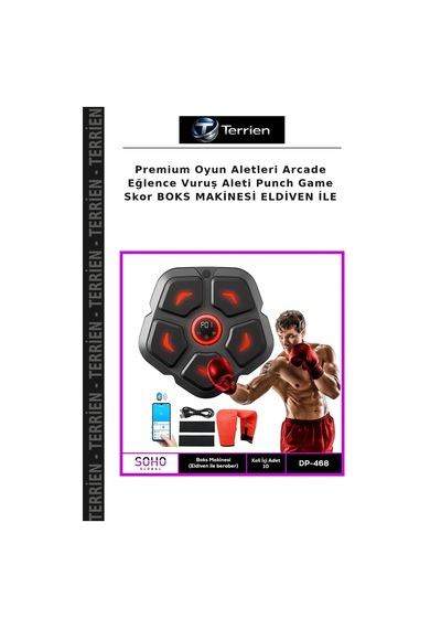 Premium Oyun Aletleri Arcade Eğlence Vuruş Aleti Punch Game Skor Boks Makinesi Eldiven İle