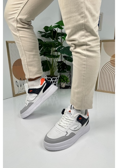 Günlük Erkek Sneaker Bağcıklı Kalın Desenli Tabanlı Oval Burunlu Bilek Destekli Spor Ayakkabı 2282 Buz Beyaz Oranj Laci Günlük Erkek Sneaker Bağcıklı Kalın Desenli Tabanlı Oval Burunlu Bilek Destekli Spor Ayakkabı 2282 Buz Beyaz Oranj Laci
