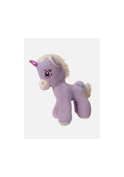 Peluş Boynuzlu At Pony Unicorn 40 Cm Lila