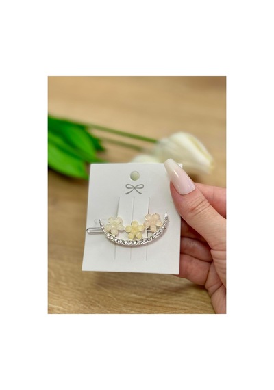 Kadın Sevimli Renkli Çiçek Yan Klipsli Saç Tokası Silver-5 Renkli Taşlı Silver - 105663519 Renkli Taşlı Silver - 105663519 Renkli Taşlı Silver