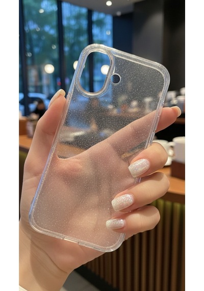 Apple İphone 17 İçin Uyumlu Premium Simli Şeffaf Koruyucu Arka Kapak