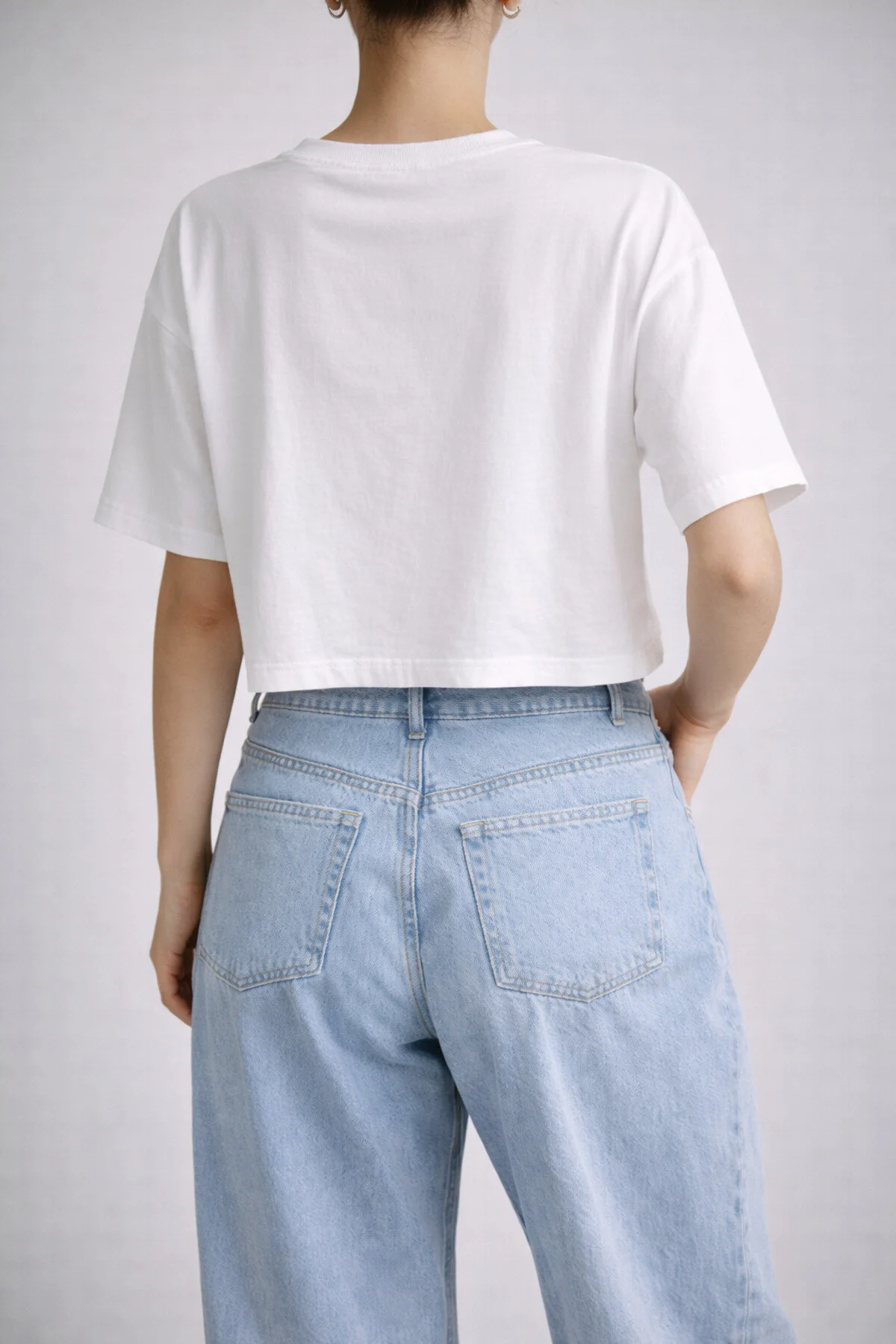 Siempre Basic Oversize Kadın T-shırt Ekru