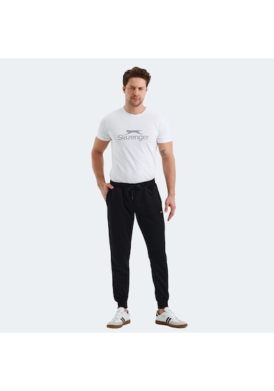 Slazenger CUPA I Erkek Cepli Siyah Eşofman Altı