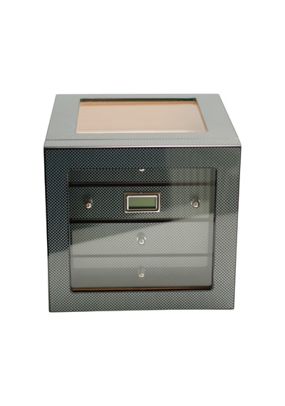 Premiumquality Recoleta Karbon Desenli Sedir Humidor Puro Kutusu - Tr9642