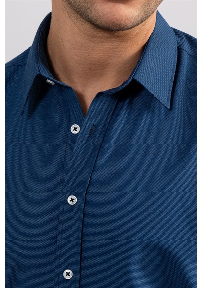 Tudors Modern Slim Fit Dar Kesim Armürlü Erkek Gömlek-23990 Saks Tudors Modern Slim Fit Dar Kesim Armürlü Erkek Gömlek-23990 Saks
