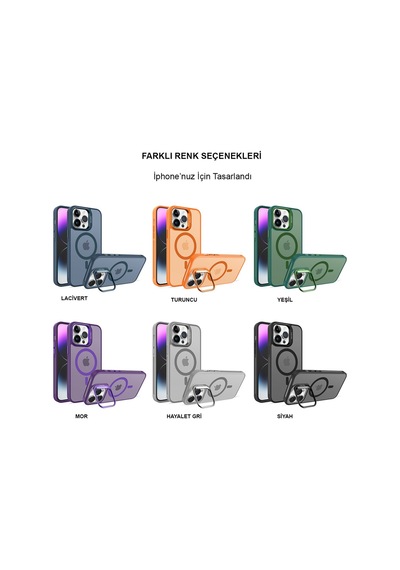 Lvsqvr Joko Apple Uyumlu iPhone 11 Kılıf Flet Lens Magsafe Kapak - Siyah