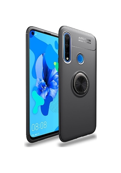 Huawei P40 Lite E Kılıf Zore Ravel Silikon Kapak Siyah