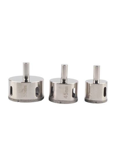 Delik Matkap Ucu, Porselen Mermer Cam Granit Karo 35mm 45mm 55mm Için Elmas Delik Testere Matkap Çekirdek Bit, Delik T