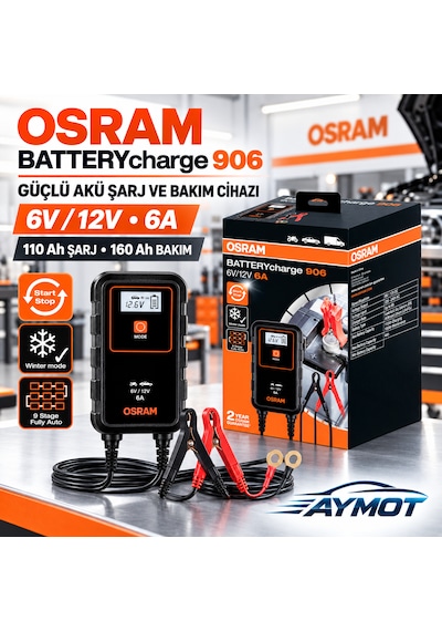 Osram Batterycharge 906 Akıllı Akü Şarj Ve Bakım Cihazı 6v 12v 6a