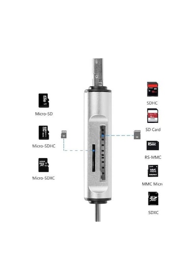Type C Usb Kart Okuyucu Micro Sd Card Reader Çevirici Dönüştürücü Adaptör
