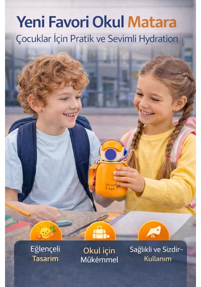 Emilahome Gamer Termos Matara 500 Ml Turuncu - 865473236 Turuncu