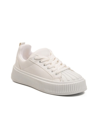 Beyaz Bağcıklı Unisex Spor Ayakkabı Grov 410 G Beyaz