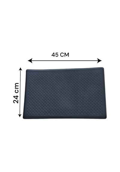 Çok Amaçlı Kaymaz Mat Mutfak, Banyo, Tezgâh Üstü Kullanım İçin 28x45 Cm Silikon Gri Diğer