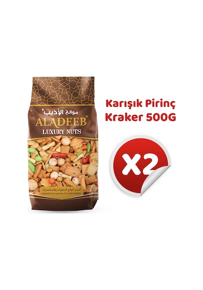 2 Li Set Karışık Pirinç Kraker 2 500 G Renkli Çıtır Atıştırmalık 500 G