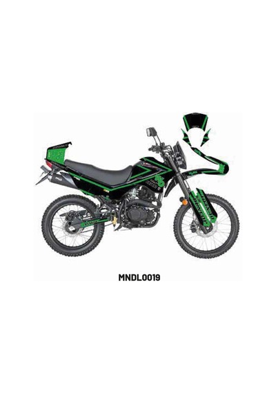 Mondial X-treme "two Two Green" Tasarım Motosiklet Sticker Etiket Modeli