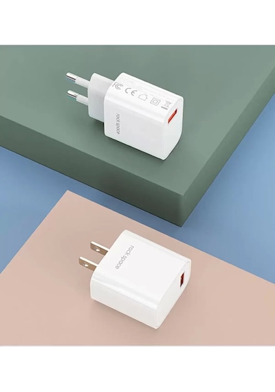 Şarj Cihazı Beyaz 18w Qc 3.0 Mini Seyahat Tipi