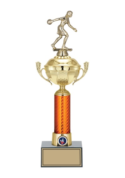 Odak Kupa - Figürlü Kupalar - Bowling Kadın Figürlü Kupalar Fg-056 B - 42 Cm Altın - Beyaz