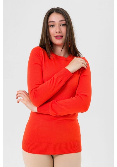Miss Poem Kadın Uzun Bisiklet Yaka Basic Kışlık Oranj Triko Kazak Turuncu Miss Poem Kadın Uzun Bisiklet Yaka Basic Kışlık Oranj Triko Kazak Turuncu