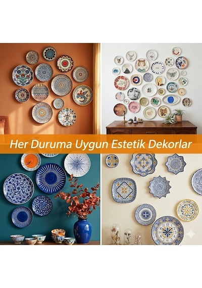 Dekor Tabak Askısı Duvar Tabak Askı Aparatı 10-15 CM