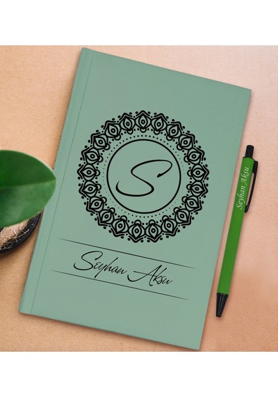 Bk Gift Kişiye Özel İsimli Su Yeşili Sert Kapaklı Defter Ve Tükenmez Kalem Seti, Arkadaşa Hediye, Yeni İş Hediyesi, Doğum Günü Hediyesi-15