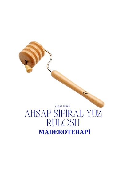 Maderoterapi Spiral Rulo Ahşap Masaj Aleti- Yüz Masaj Aleti