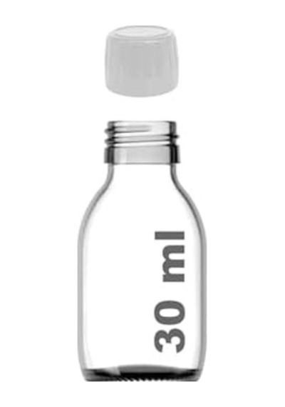 30 Ml Sızdırmaz Kapaklı Şeffaf Shot Şişesi 30 Cc Ginger Şat Beyaz Cam Şişe 6 Adet Kilitli Plastik Beyaz Kapak