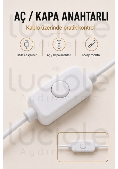 50 Cm Kırmızı Led Işık Usb Anahtarlı Dekoratif Gaming Masa Vitrin Raf Yapışkanlı Aydınlatma Barı