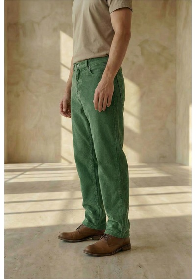 Little Cup Jeans Co Erkek Baggy Fit Rahat Kalıp Kadife Haki Pantolon Little Cup Jeans Co Erkek Baggy Fit Rahat Kalıp Kadife Haki Pantolon