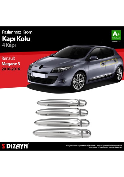 Renault Megane 3 Krom Kapı Kolu 4 Kapı 2010-2016