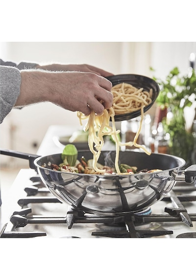Mıddagsmat Wok Tava, Yapışmaz Kaplama-paslanmaz Çelik Yapışmaz Kaplama-paslanmaz Çelik 32 Cm Çok Renkli