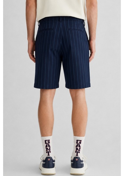 Gant Men's Regular Fit Striped Bermuda Navy Shorts Erkek Kanvas Bermuda Şort Lacivert