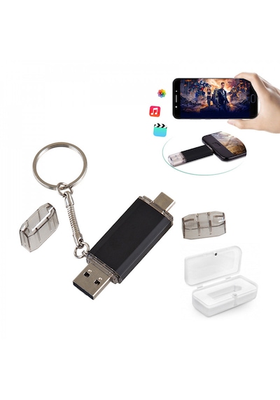 32gb 2'si 1 Arada Type-c & Usb Flash Bellek Otg Anahtarlık Model 32 GB