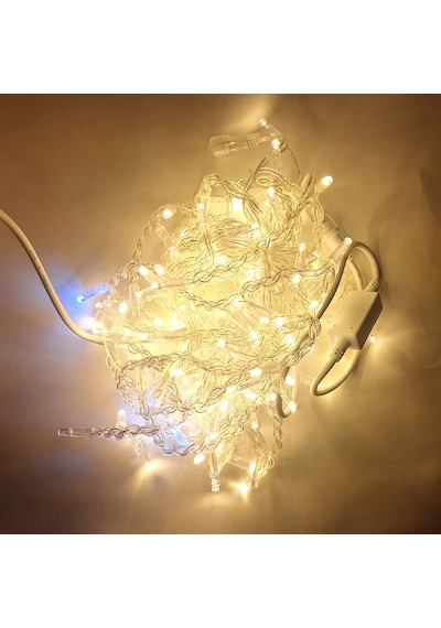 Led Aydınlatma Şeffaf Kablolu 3,5x1m Sarkıt Dış Mekan Gün Işığı Beyaz Flaş Gün Işığı