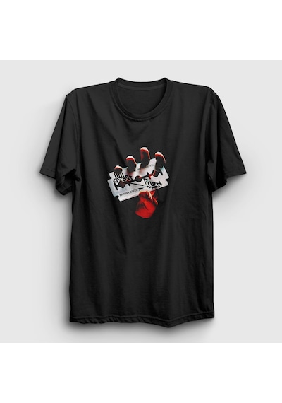 Presmono Unisex Steel Judas Priest T-shirt Siyah