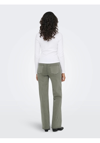 Only Onlval L/s O-neck Top Kadın Uzun Kollu T-shirt 15371305 Beyaz