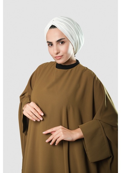 Hürrem Bone Krem Drapeli Salaş Tesettür Bone Sandy Büzgülü 2315 40 Krem