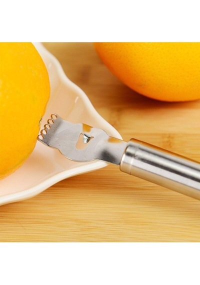 Evefix Narenciye Portakal Limon Kabuk Çizici Sıyırıcı Soyucu Rende, Metal, 16 Cm Diğer