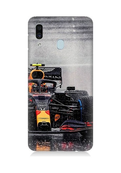 Samsung Galaxy A20 Uyumlu Max Verstappen F1 Aracı Desenli Silikon Kılıf