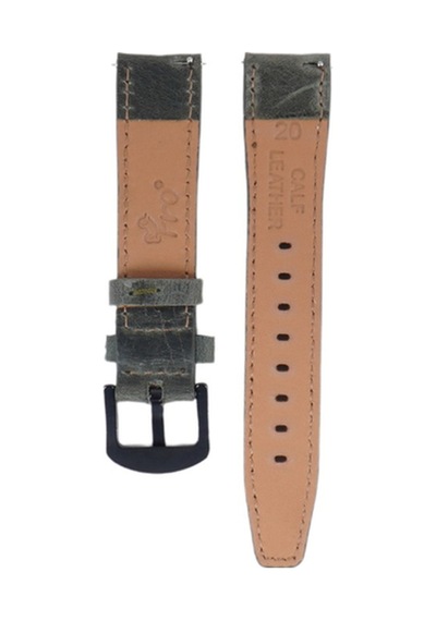Fro Lw38-43 20 Mm Hakiki Deri Spor Yeşil Kordon Siyah Toka
