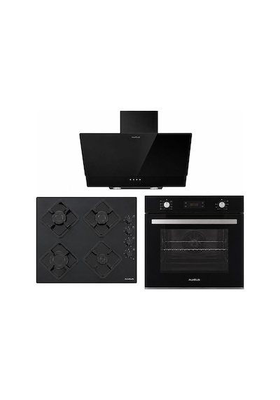 Alveus MFA 627 - KLS 670 - MOD 3000 Siyah Cam Ankastre Set