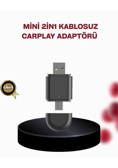 Zenvia Kablosuz Carplay Adaptörü Bluetooth 5.4 Ve Wi-fi 6 Teknolojili Tak & Çalıştır Dönüştürücü Znv2026