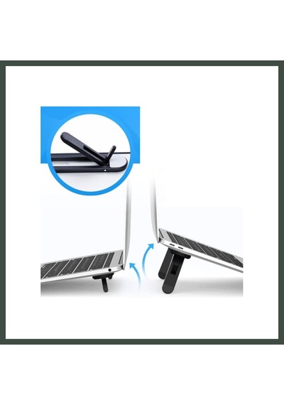 Bezos 2 Kademeli Katlanabilir Ve Yapışkanlı Laptop Standı Siyah Nhr