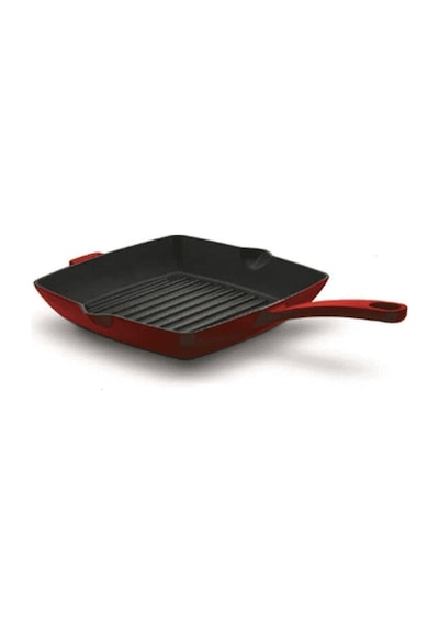 Korkmaz A2846-1 Cata Kare Grill Döküm Tava Kırmızı 26X26