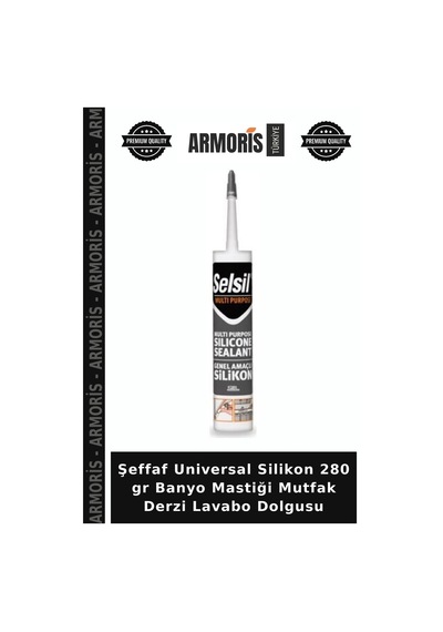 Şeffaf Universal Silikon 280 Gr Banyo Mastiği Mutfak Derzi Lavabo Dolgusu