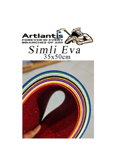Simli Eva 25x35 Cm 10 Renk 1 Paket Simli Eva Süngeri 10'lu Okul Kreş Anasınıfı Elişi Etkinlikleri