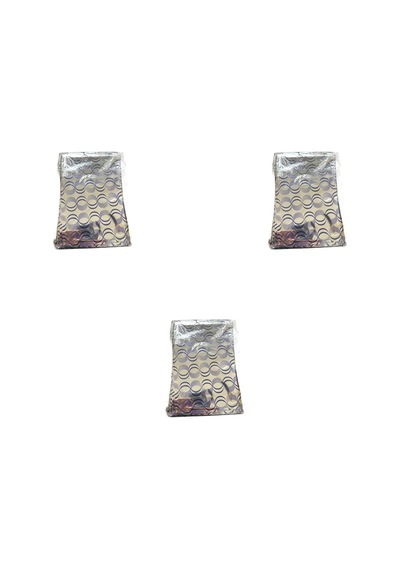 Omeyva Desenli Metalize Hediye Paketi Yapışkanlı Torba Poşet - 15x25 Cm. - 100 Adetlik 3 Paket