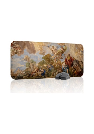 Ortaçağ Sanat Kaymaz Dikişli Kauçuk Oyuncu Mousepad V2 - 70x30 Xl Gaming Mouse Pad Fare Altlığı