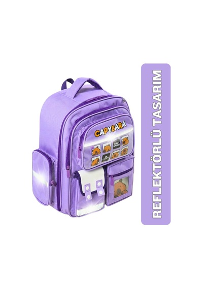 Lisanslı Okul Çantası Set Sırt Çantası, Beslenme Çantası Ve Lila